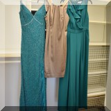 H04. Dresses by MacDuggal, Calvin Klein, and Boden. 